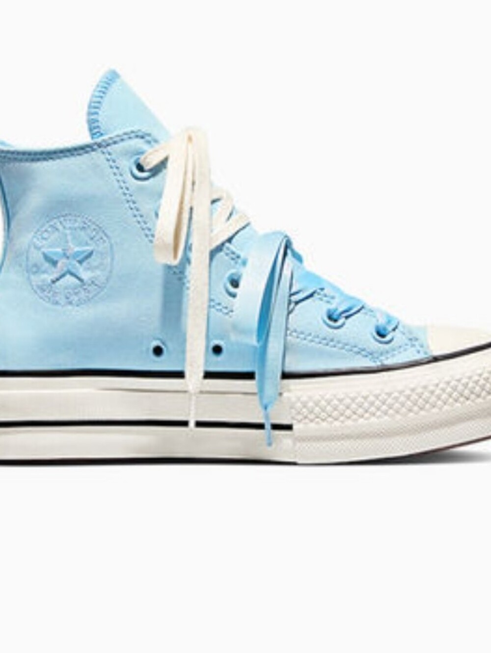 Converse Chuck Taylor All Star Lift Platform Peached Canvas Sneaker- Clear Skies - Picture 4 of 12